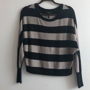 BCBG Striped Sweater | Black & Brown